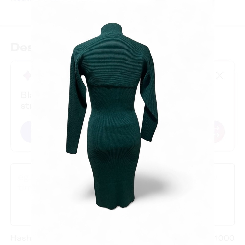 NWOT Banana Republic Elegant 2 piece Green Knit Dress Size S - Picture 3 of 5